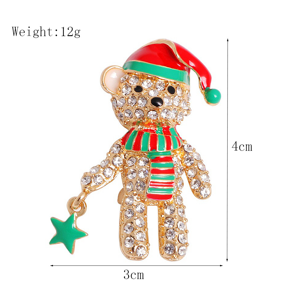 Picture of Lanhao European and American New Fashion Christmas Brooch Christmas Tree Shoes Elk Wreath Snowflake Bell Pin Women