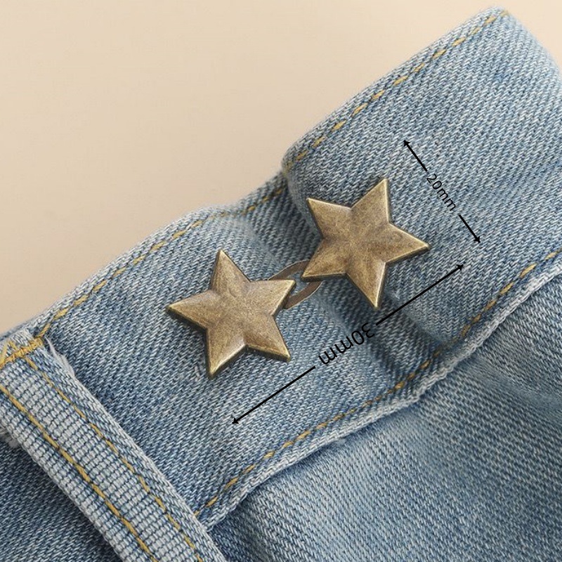 Picture of Chinese Knot Waist Buckle Pair Buckle Flat Bottom Removable Nail-free Seam-free Button Girl's Trouser Skirt Waist Size Change Artifact