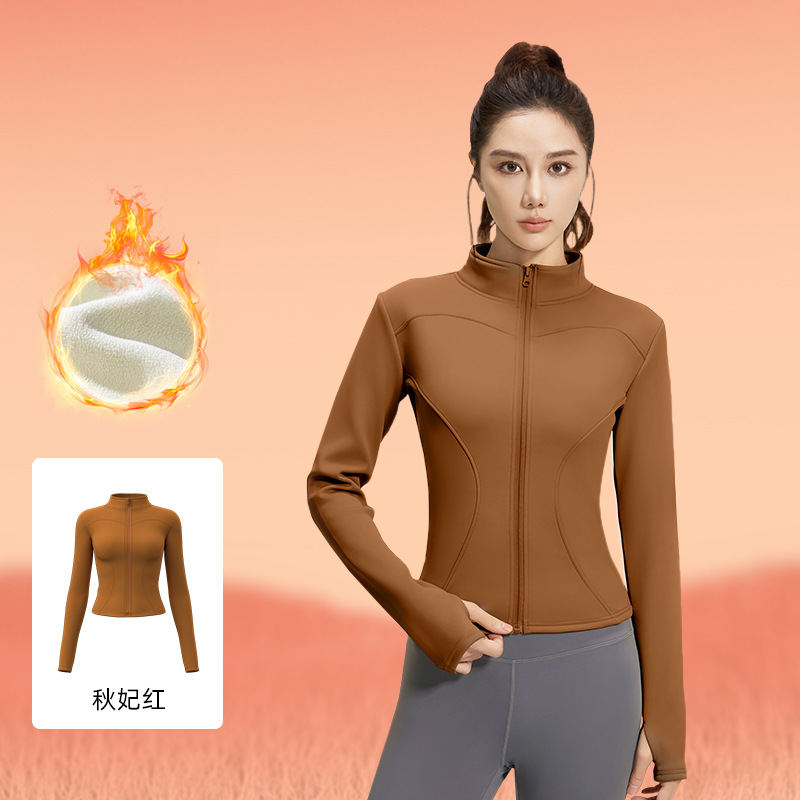 Picture of Juyitang Spring and Autumn High Elasticity Sports Yoga Jacket Cross-Border Running and Cycling Slimming Yoga Wear Fitness Top for Women
