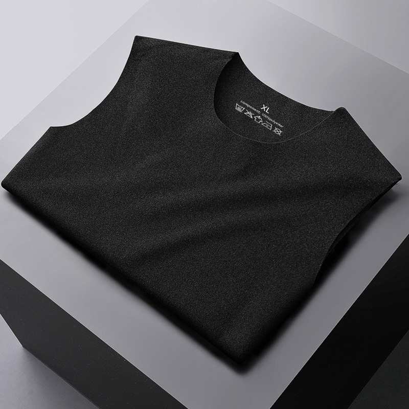 Picture of Double-Sided German Velvet Half Turtleneck Men's Long-Sleeved T-Shirt Warm Bottoming Shirt for Men in Autumn and Winter Fleece-Lined and Thickeneded with Autumn Clothing Trbottomy