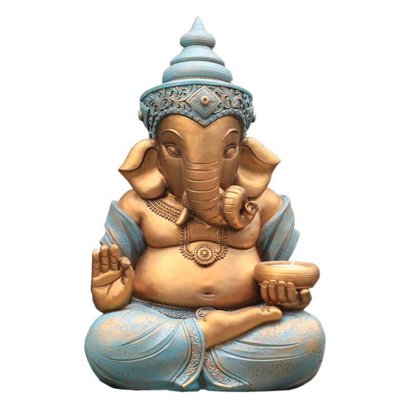 Thailand Buddha Statue Garden Landscape Sculpture Courtyard Garden Decoration Outdoor Landscaping Ornaments Elephant Gods Crafts Indian Elephant