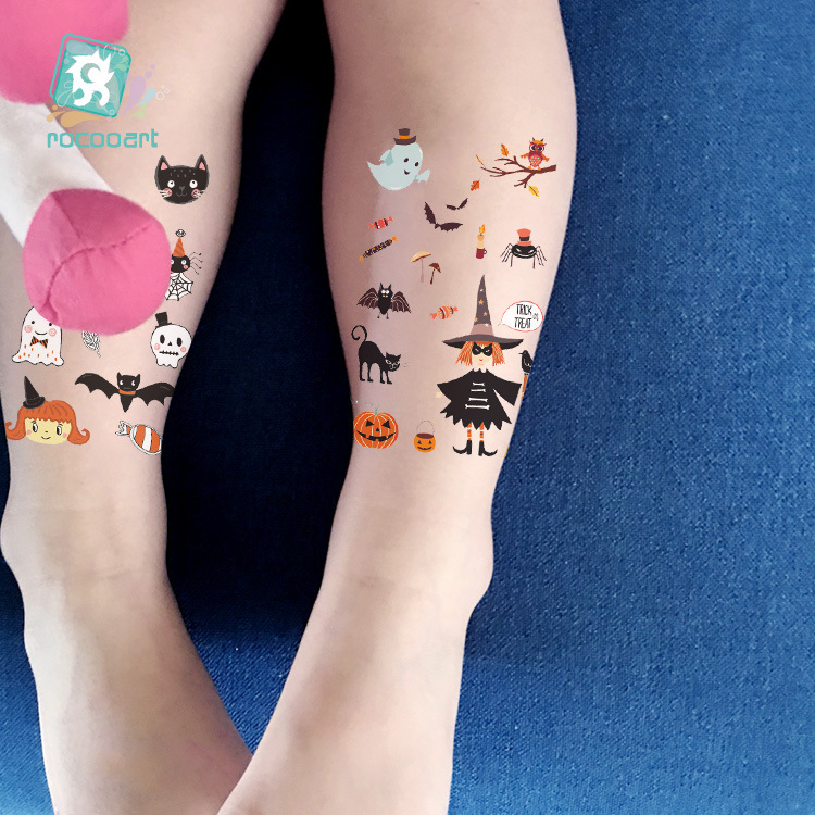 Picture of New Halloween Tattoo Sticker Funny Cartoon Fun Children Tattoo Sticker Disposable Tattoo Sticker Disposable