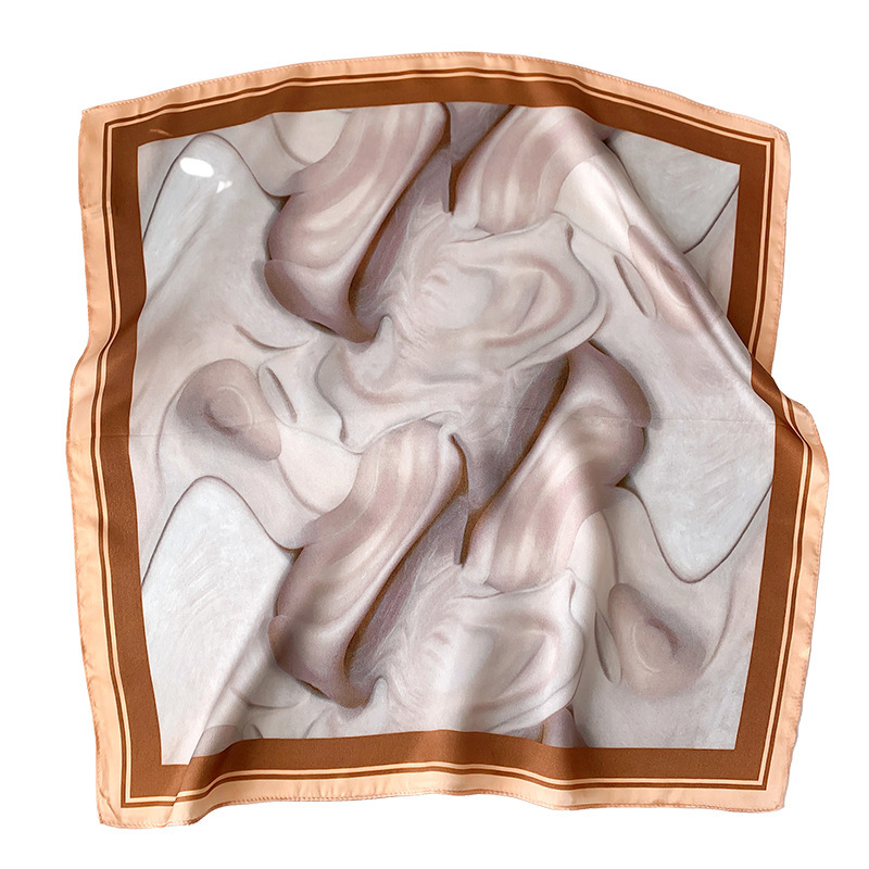 Picture of 2024 New Style Silk Scarves Women's Spring and Summer Fashion Printed 100 Mulberry Silk Small Square Scarf South Korea Ribbon Scarf