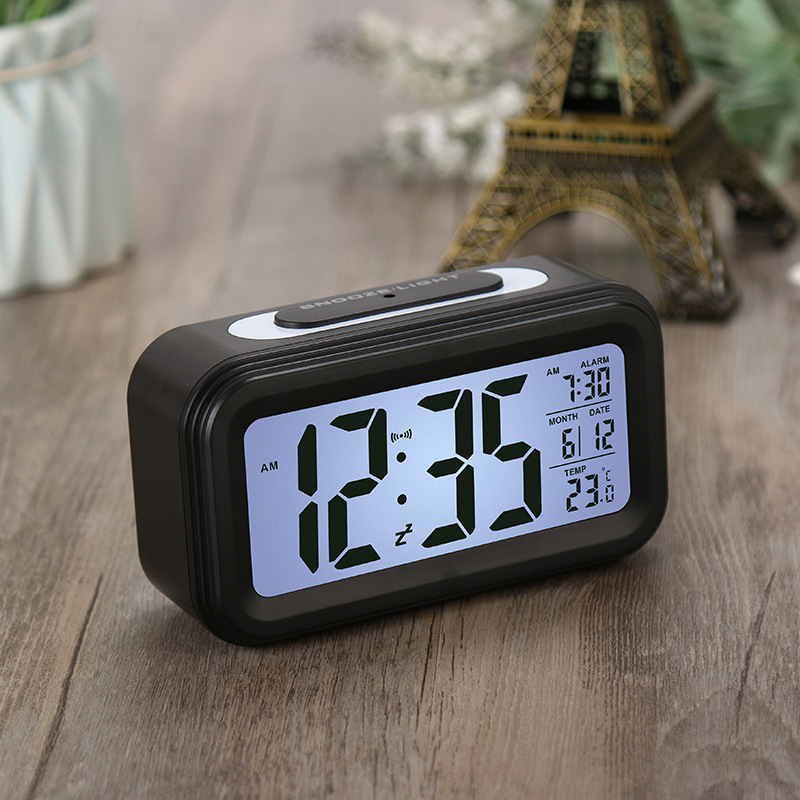 1019 New Electronic Clock Multifunctional Chinese Timing Smart Clock Luminous Electronic Clock Student Double Break Alarm Clock 3#