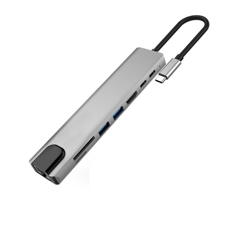 Picture of Type c eight-in-one expansion dock USB-C to HDMI4k30hz USB3.0PD card reader multi-function converter