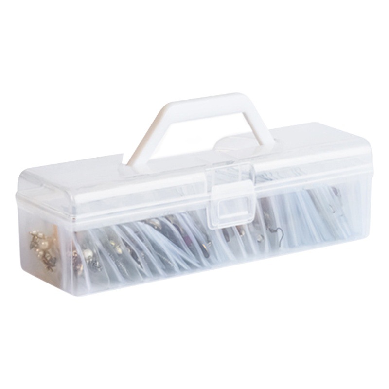 Rectangular pp portable storage box crisper antioxidant jewelry storage box hardware tools parts storage box
