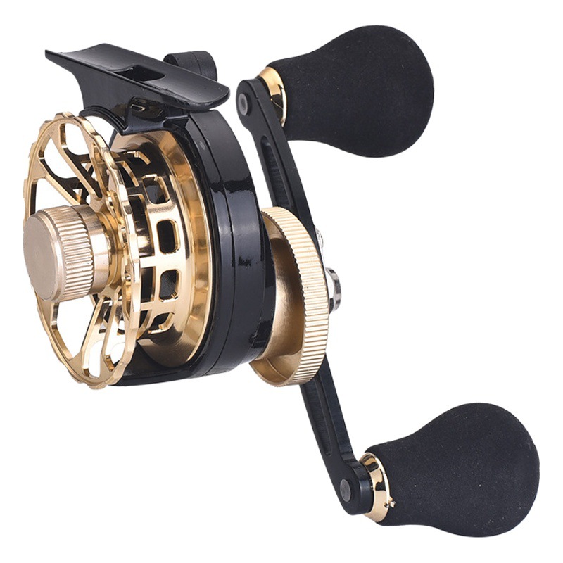 Comelon 50 Small Ice Fishing Wheel Raft Fishing Wheel Bridge Raft Bridge Fishing Valve Wheel Sea Fishing Row Lightweight Semi-metal Micro-lead Raft Wheel