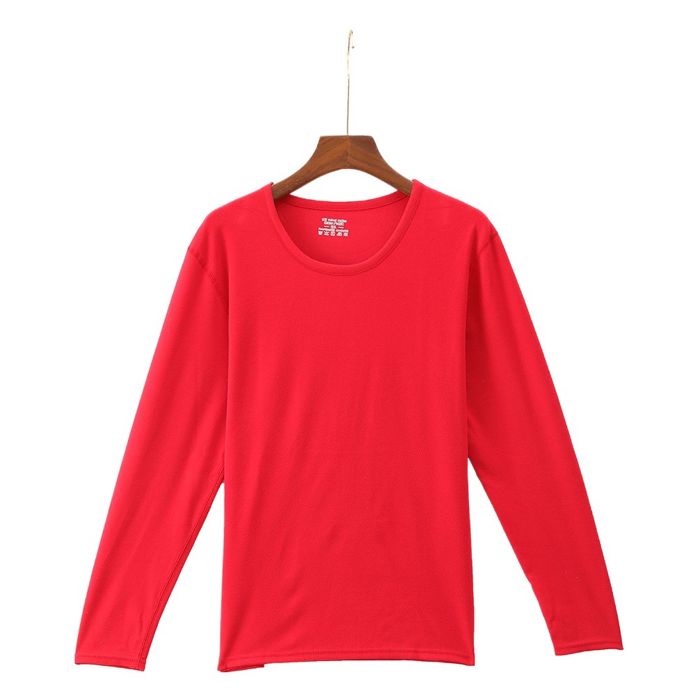 Picture of Middle-aged and elderly thermal underwear women's semi-high collar mother's pajamas bottoming shirt autumn clothes long pants for the elderly suit men