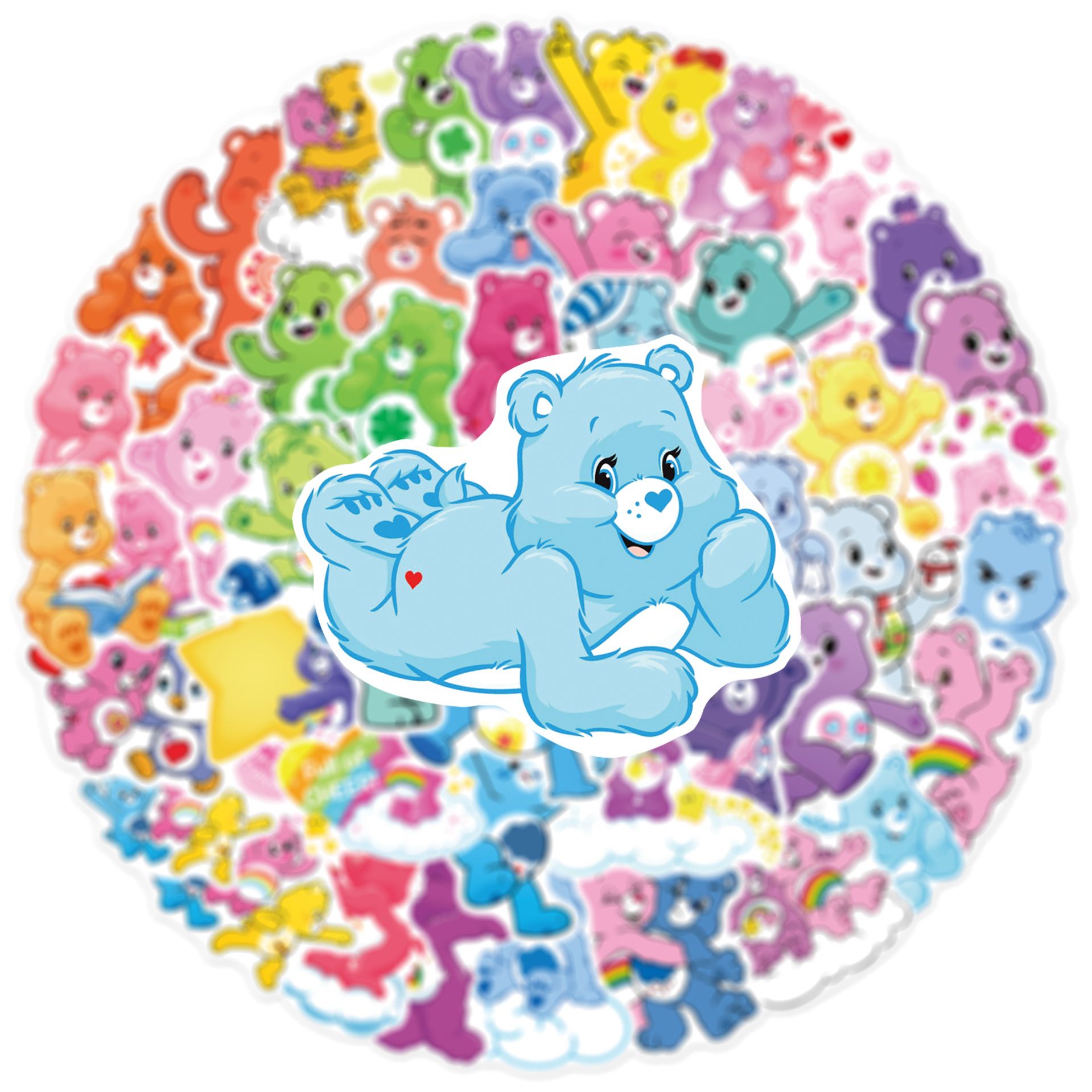 Picture of 50 cute cartoon bear graffiti stickers luggage guitar car computer waterproof PVC children stickers