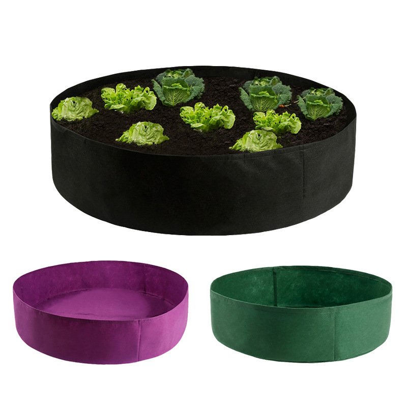 Customized Round Felt Plant Planting Bucket Planting Bag Non-Woven Felt Plant Bucket Cultivation Bag Felt Planting Bucket