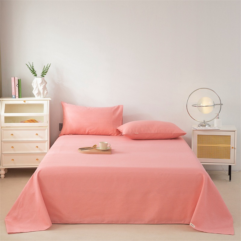 Picture of Cotton Thickened Old Coarse Cloth Bed Sheet Single Piece 100 Cotton Mat Linen Cotton Linen Single Dormitory Three-Piece Set
