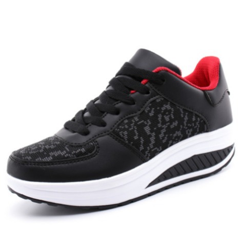 2025 Cross-Border Export Outdoor Independent Station Spring & Fall Women's Shoes Fly Woven Leather Shoes Sports Rocking Shoes Student Platform Shoes