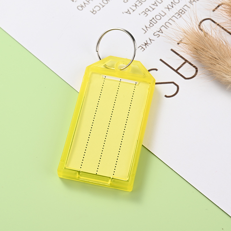 Picture of Plastic Key Plate Rental Color Number Plate Key Artifact Label Management Can Mark Plate Key Chain Key Ring