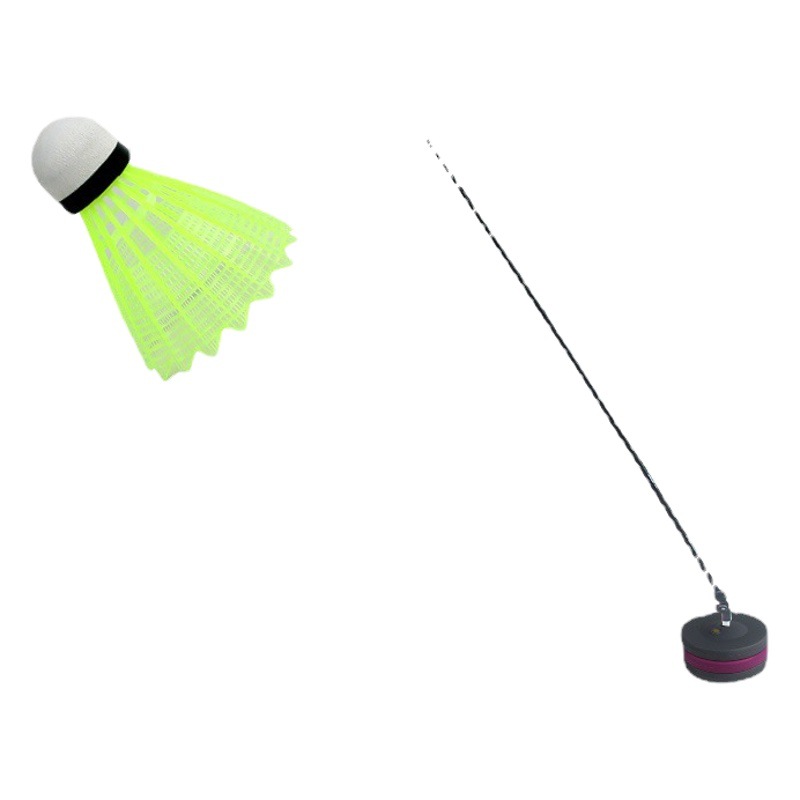 Factory Direct Sales Wholesale Badminton Trainer Single Person Singles Artifact Practice Rebound Force Auxiliary Equipment Practice
