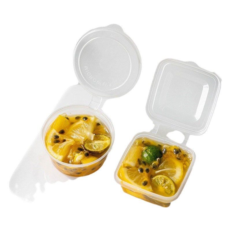 Peach Fruit Lemon Disposable Dip Box Small Material Takeaway Sauce Box Seasoning Cup small size Box Thickened