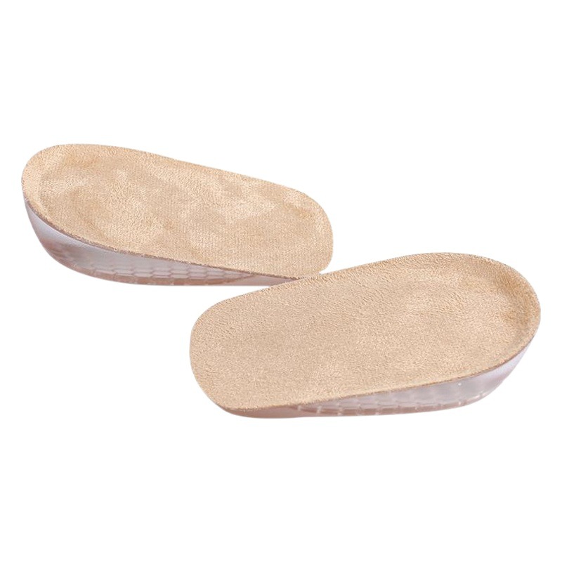 Silicone Heightening Pad for Men and Women, Transparent Invisible Velvet Socks, Heightening Heel Half Pad Insole, Shock Absorption