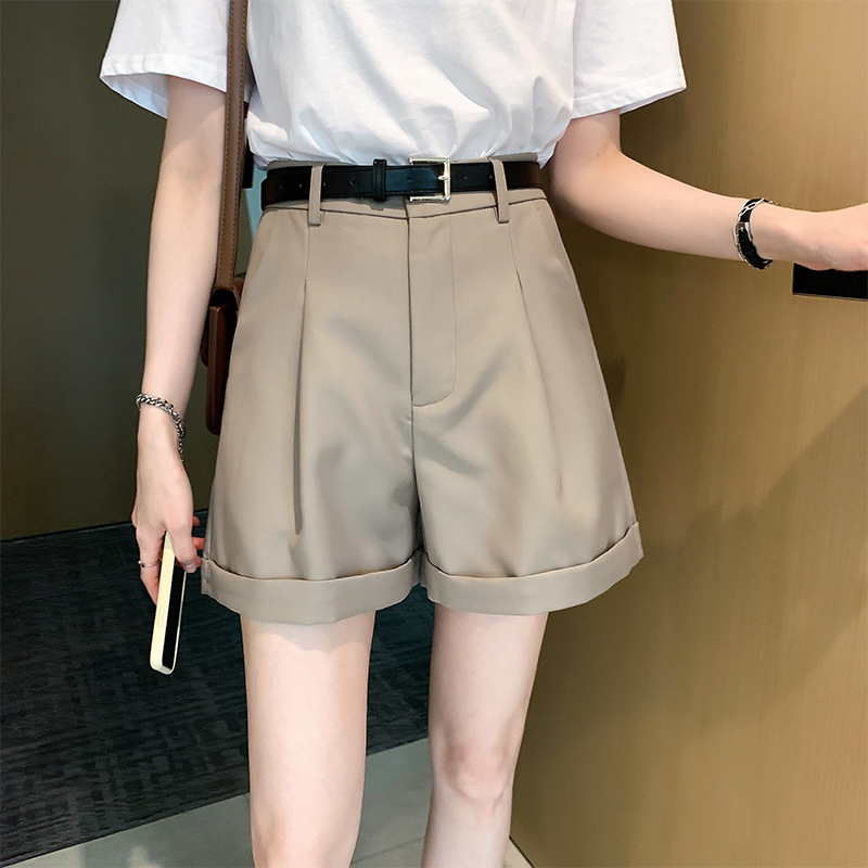 Picture of Fashion High Waist Wide Leg Shorts Women's Summer Wear 2025 Summer New Outer Wear Pants Hop Pants Five-point Pants