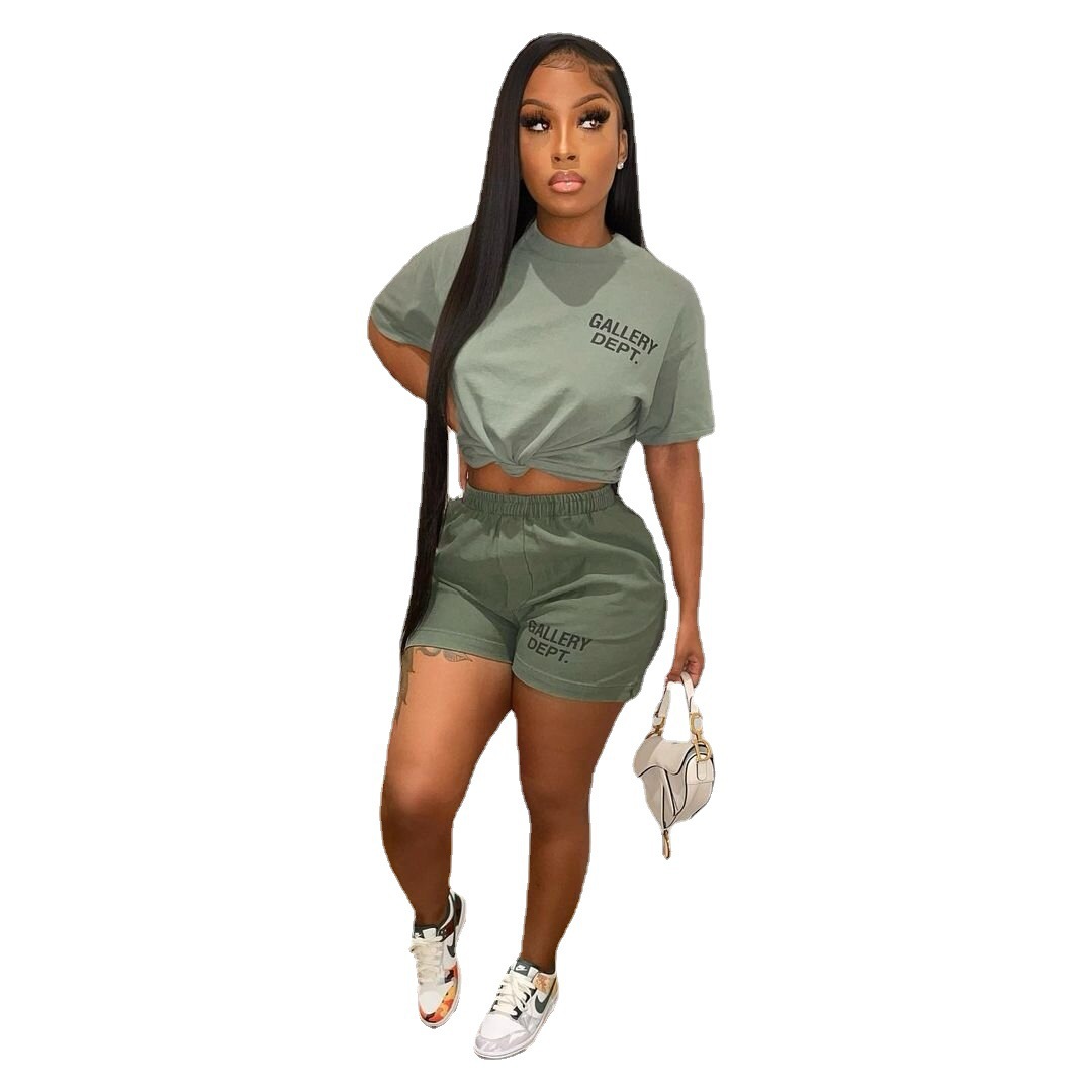 Picture of Z5617 2022 Europe and the United States cross-border Amazon independent station eBay hot casual T-shirt shorts set