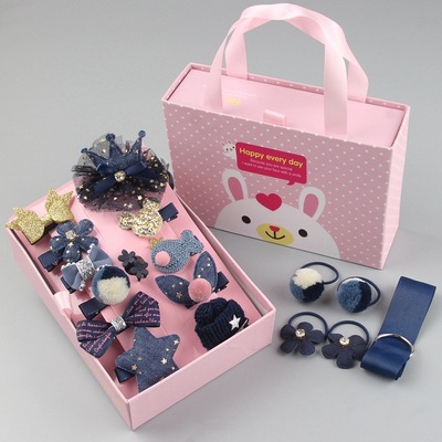 Picture of Korean Style Hair Accessories, Kidsren's Hairpins, 18-Piece Set, Girls' Hair Accessories, Baby Cute Hairbands, Girls' Hairpins, Baby Headbands