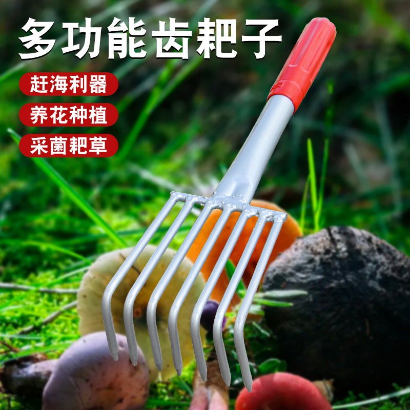 Peanut Rake Made of Thickened Manganese Steel, a Special Beach Tool for Picking up Clams and Shells, Suitable for Gardening and Beachcombing