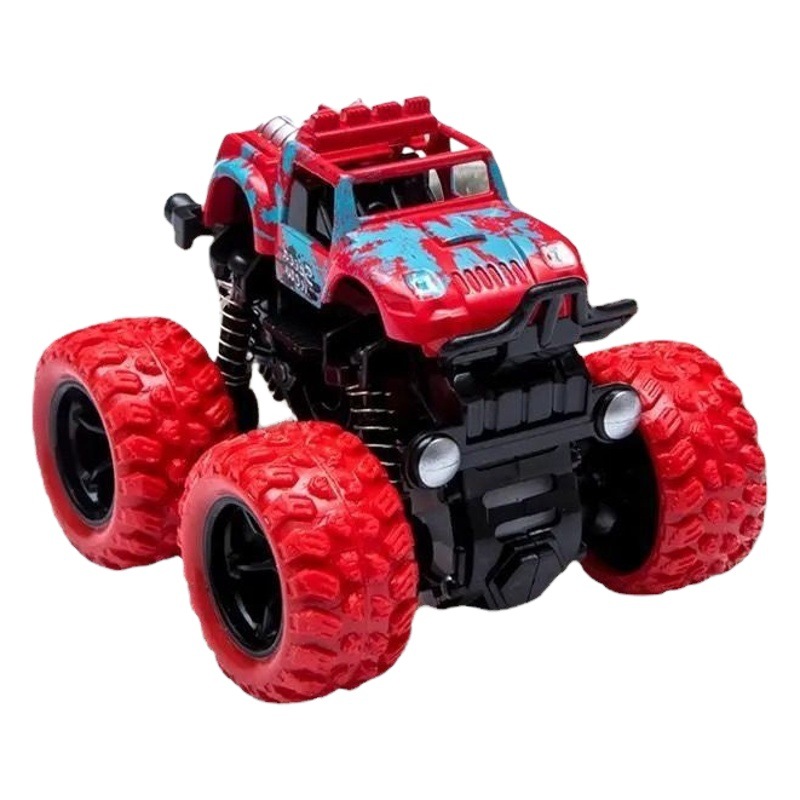 Off-road inertia pull-back four-wheel drive model boy stunt children's toy car crash car manufacturers wholesale