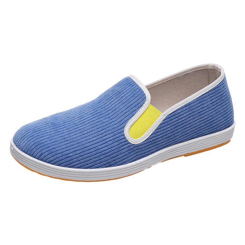 Old Beijing Cloth Shoes Men's Shoes Lazy Shoes Breathable Casual Large Plaid Shoes Cow Sole Car Shoes Slip-on
