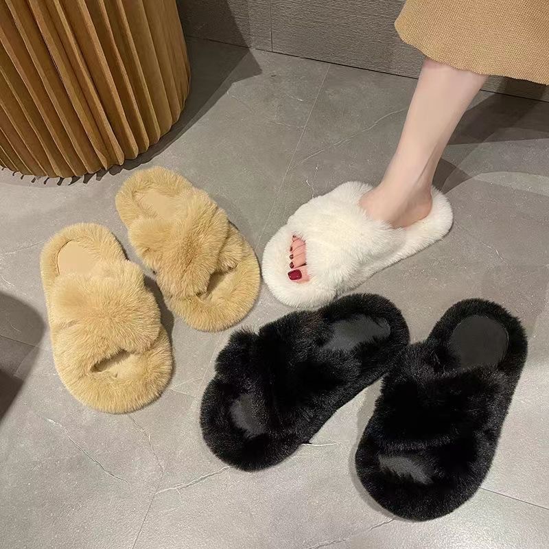 Foreign trade cross-border Mao Mao slippers women wear thick bottom cross home indoor cotton slippers manufacturers wholesale foreign trade