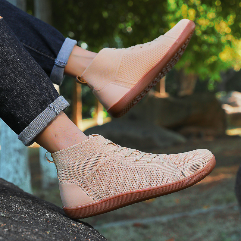 Cross-border New High-top Hiking Wide Shoes Breathable Non-slip Wide-head Barefoot Casual Shoes Fitness Shoes Yoga Shoes