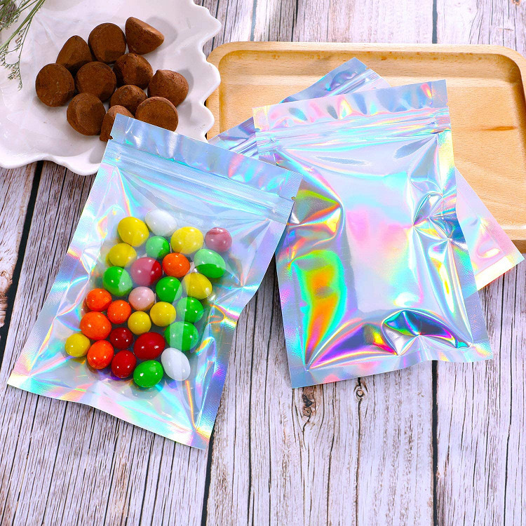 Picture of Cross-border Thickened Non-porous Colorful Laser Self-sealing Bag Yin and Yang Bone Bag Zipper Bag Jewelry Pocket Plastic Packaging Bag