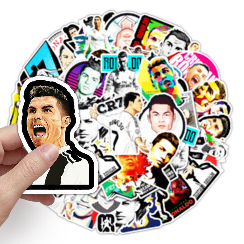 Picture of 52 Sports Star Ronaldo Star Graffiti Waterproof Laptop Luggage Car Refrigerator Decorative Stickers