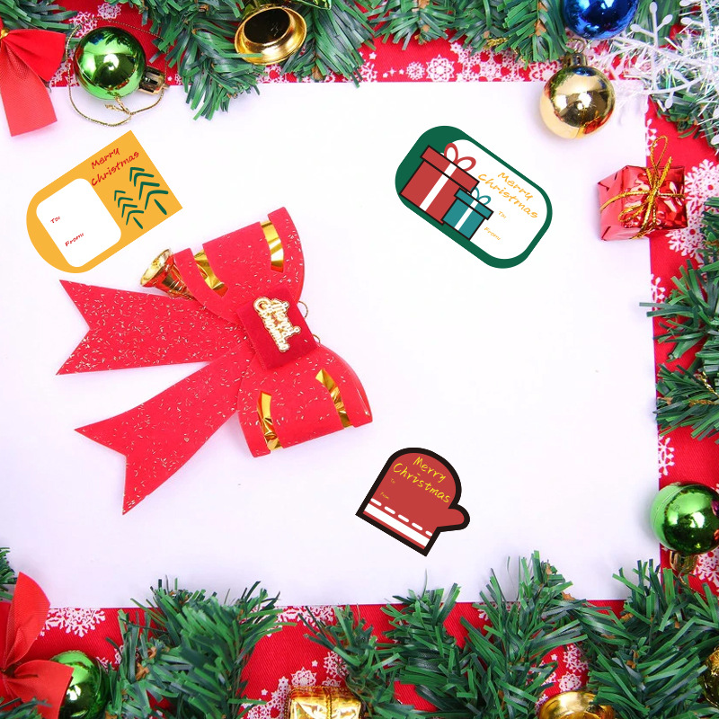 Picture of Christmas Sticker Gift Sealing Sticker Scene Sticker DIY Sticker Sticker Baking Packaging Sealing Sticker