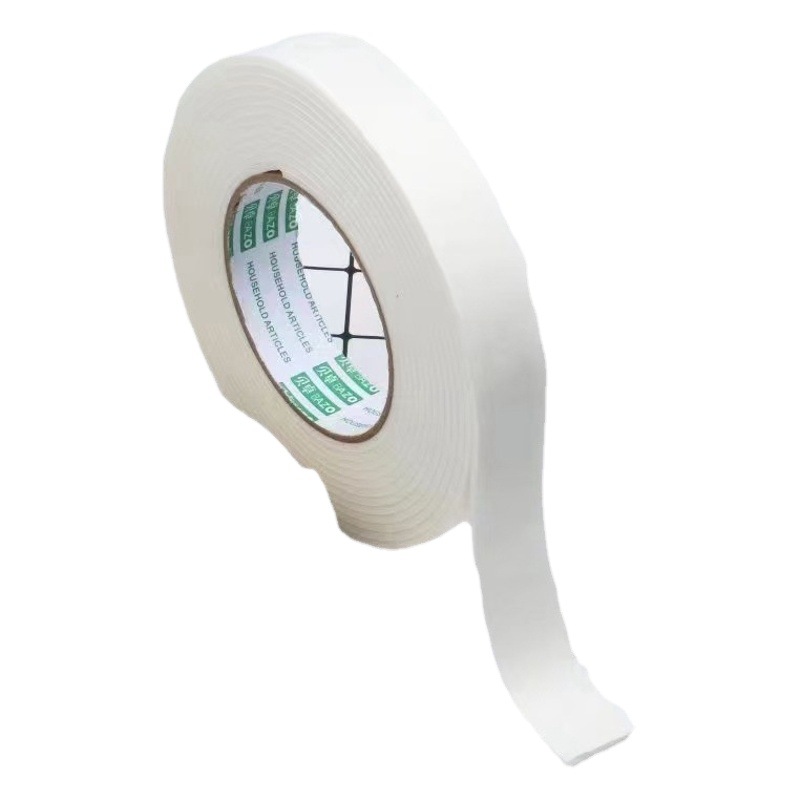 Bezra Double-sided White Foam Double-sided Tape Multifunctional 95012 Viscose Stationery Tape Sponge