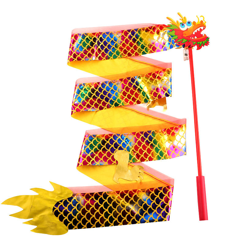 Picture of Luminous Dragon ribbon dance dragon lantern ribbon children dragon lantern performance props luminous toys dance gymnastics