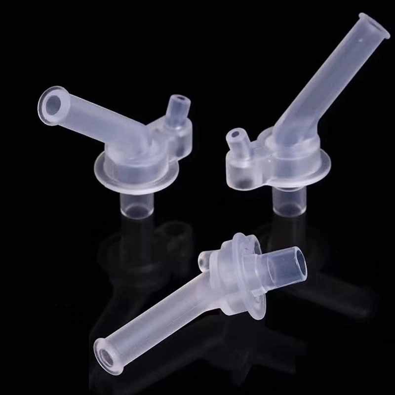 Children's silicone nipple vacuum cup straw head water cup liquid silicone straw nipple children's universal accessories transparent