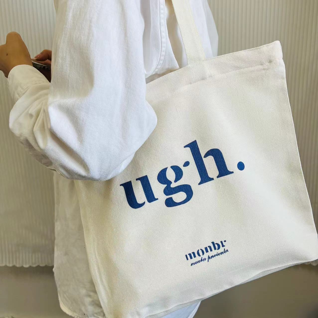 Picture of New Large Capacity Letter Zipper Shoulder Bag Canvas Bag Women's Retro Artistic Simple Student Commuter Tote Bag