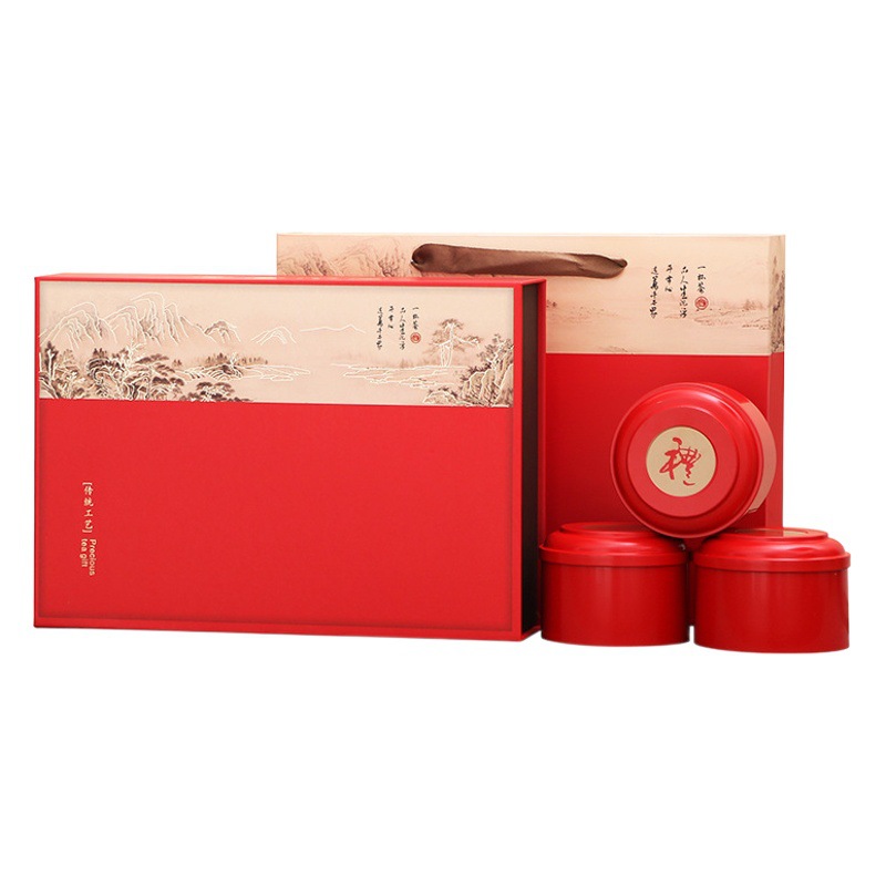 Qimen black tea packing box empty gift box half jin one Jin Jin Jin Jin Jin Junmei Tie Guanyin tea gift box empty box creative