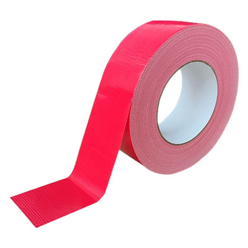 Manufacturer Wholesale Strong Waterproof Carpet Mulch Special Traceless Tape High Viscosity Red Single-Sided Color Cloth-Based Tape