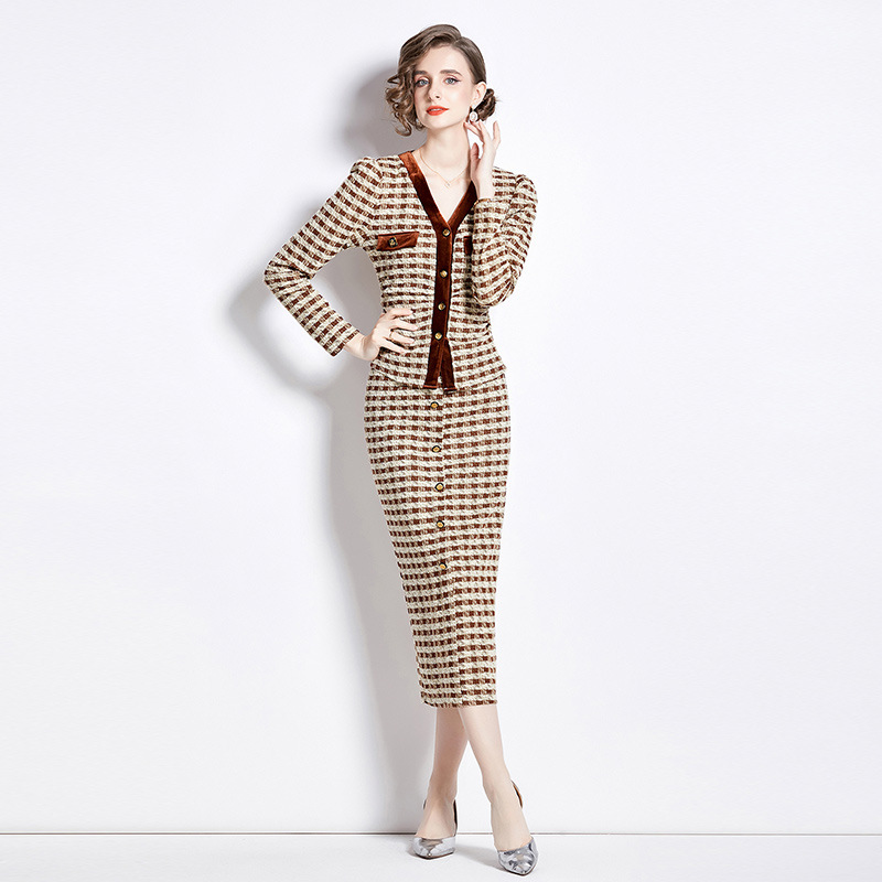 Picture of Goddess style suit retro high-end fashion two-piece suit royal sister capable temperament autumn clothes with a set of autumn and winter