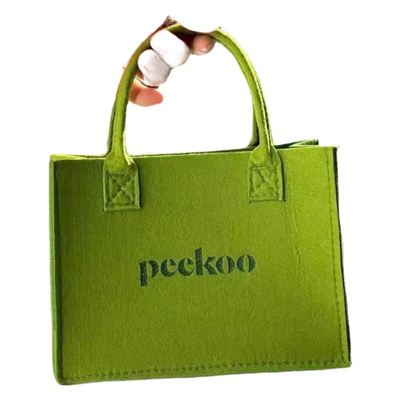 Trendy Large-Capacity Tote Bag, Shoulder Bag, Commuter Advertising Gift Bag, Felt Handbag, Large-Capacity Storage