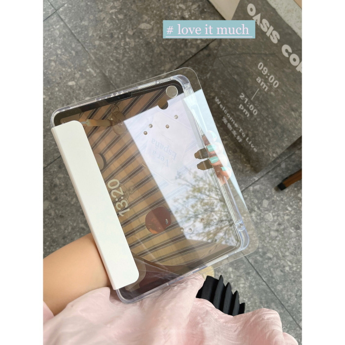 Picture of 720 rotating ice crystal shell for 2024 ipadpro11 flat sleeve 10.5 with pen slot Air6 protective sleeve 11