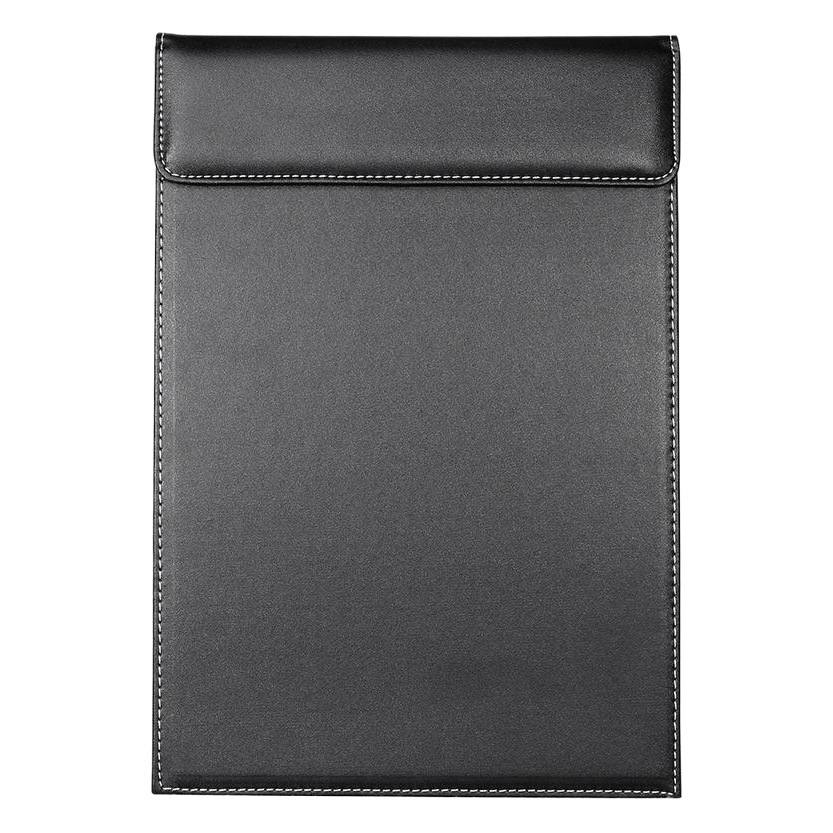 Picture of Leather A4 Conference Pad Board Black File Pad Board Hotel Conference Pad Notes Clip Writing Board Business Office