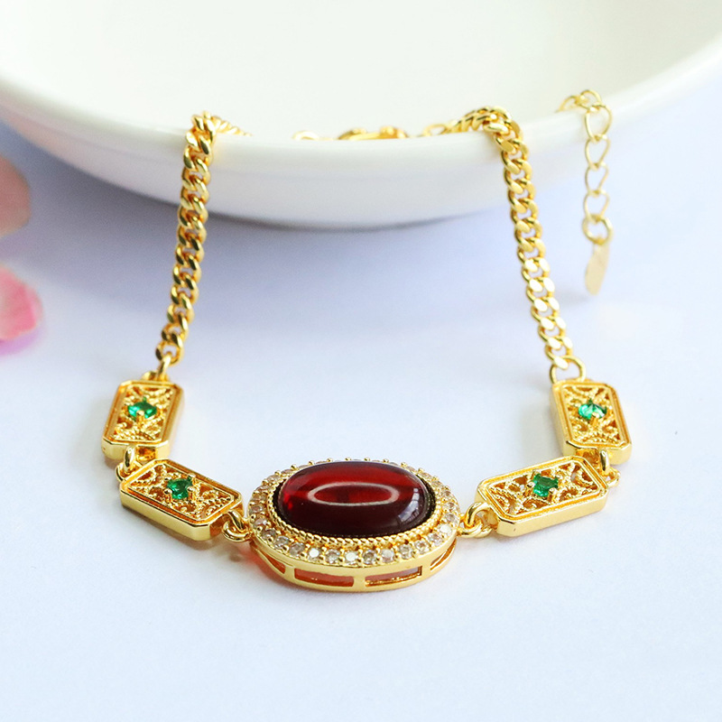 Picture of Juanyu Natural Baltic Amber Bracelet Blood Amber Retro Bracelet Live E-Commerce Wholesale Hp5062702L
