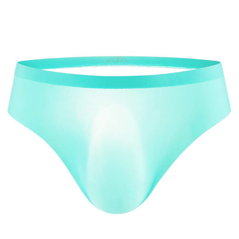 3d male mold ice silk men's briefs summer new ultra-thin transparent seamless sexy quick-drying fashion breathable men's underwear