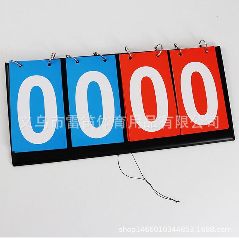Picture of Four Scoreboard Four Flip Card Multi-function Foot Basket Volleyball Countdown Card Referee Scoreboard Competition Scoring