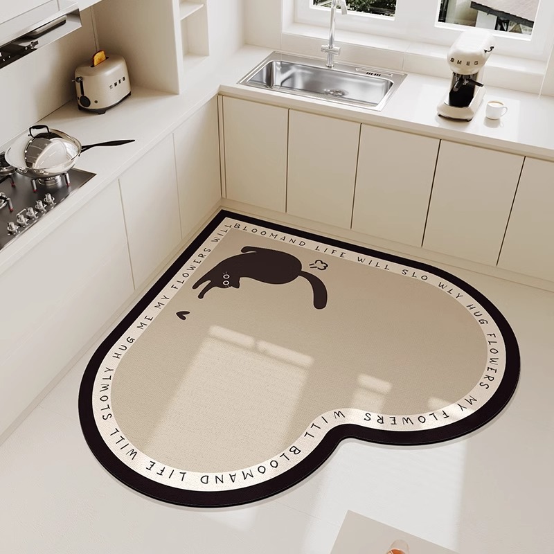 Picture of Cross-border Wholesale Diatom Mud Floor Mat Bathroom Absorbent Foot Mat Simple Dirty Resistant Anti-skid Mat Household Kitchen Tianjin Floor Mat