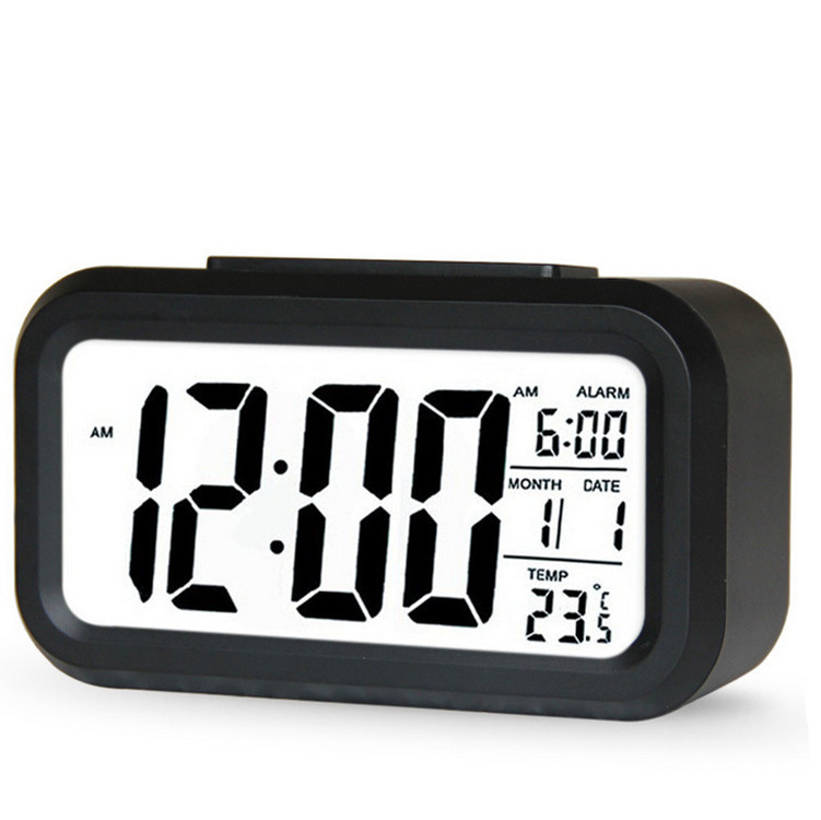 Picture of Smart clock creative alarm clock super large screen ultra-quiet LED electronic clock light induction luminous clock with temperature