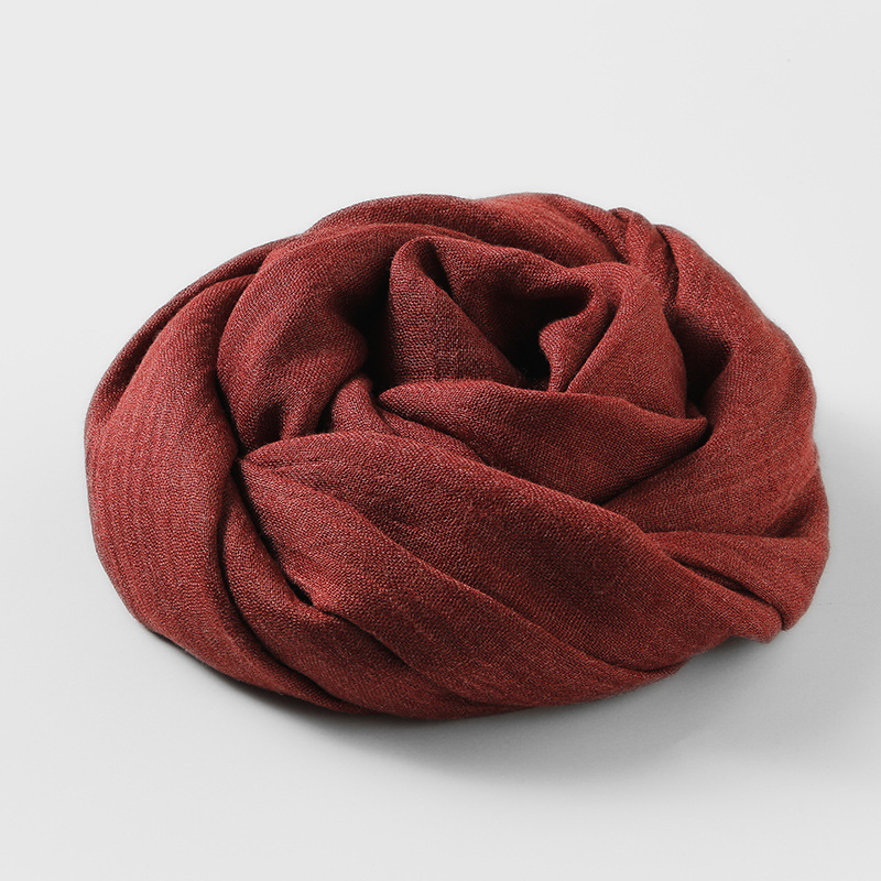 Picture of Solid Color Cotton and Linen Scarf Women's Artistic Sunscreen Scarf Scarf Beach Long Scarf Wholesale Japanese Scarf Advanced Sense