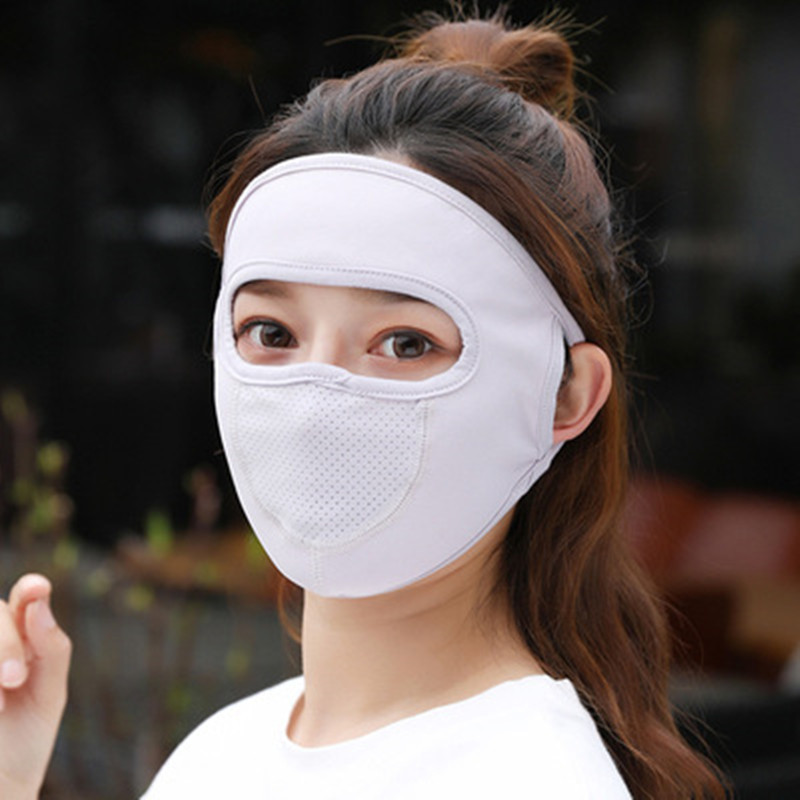 Picture of Sunscreen Mask Women's Summer Thin Dust-proof Breathable Ice Silk Protective Full Face Mask Cover Men's Face Cover Face Mask