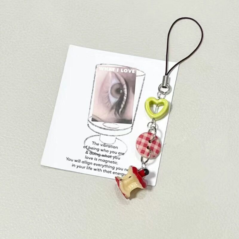 Picture of [mini apple core] Apple party beaded small pendant cute kawaii mobile phone chain girl heart goo Ben
