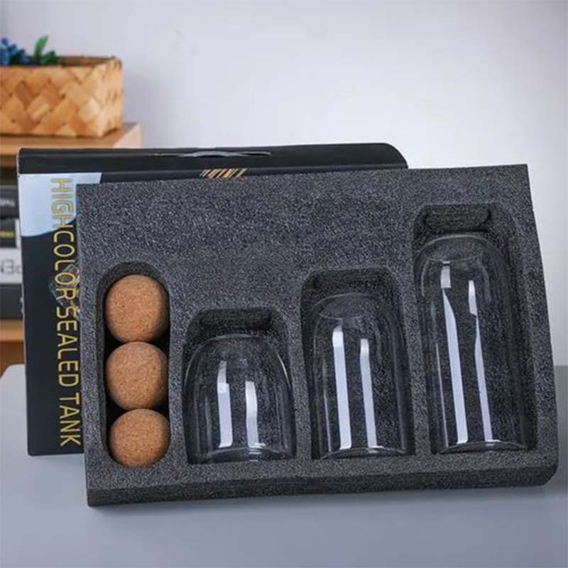 Picture of Light Luxury Transparent Round Glass Jar Cork Ball suit Sealed Jar Household Kitchen Storage Coffee Bean Storage Jar